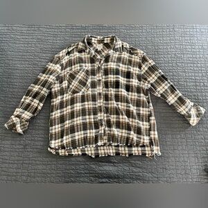 BDG Oversized Flannel Shirt - Size L